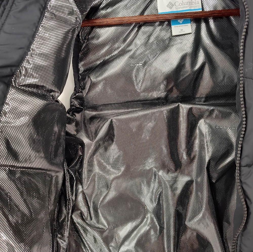 Columbia Omni-Heat Black Hooded Puffer Vest Youth Size Medium 10/12 - Picture 3 of 3